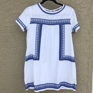 Linen pattern shift dress